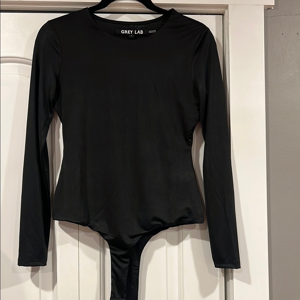 GREY LAB Fitted Black Long Sleeve‎ Bodysuit